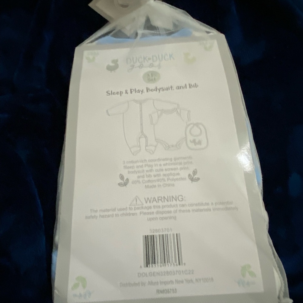 Duck Duck Goose Blue Elephant Baby Set - Picture 5 of 9